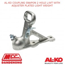 AL-KO COUPLING SNAPON 2 HOLE L/WT WITH ADJUSTER PLATED LIGHT WEIGHT