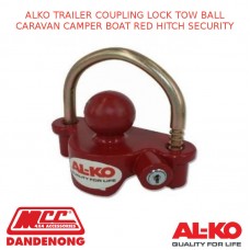 ALKO TRAILER COUPLING LOCK TOW BALL CARAVAN CAMPER BOAT RED HITCH SECURITY