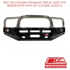 MCC FALCON BAR STAINLESS TRIPLE LOOP FITS MAZDA BT50 WITH UP (11/2006-10/2011)