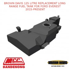 BROWN DAVIS 125 LITRE REPLACEMENT LONG RANGE FUEL TANK FITS FORD EVEREST - 15-ON