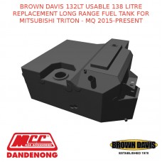 BROWN DAVIS 132LT USABLE 138 LITRE REPLACEMENT LONG RANGE FUEL TANK TRITON MQ 15ON