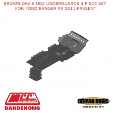 BROWN DAVIS UG2 UNDERGUARDS 4 PIECE SET FITS FORD RANGER PX 2011-PRESENT