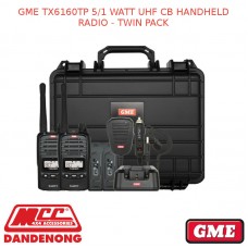 GME TX6160TP 5/1 WATT UHF CB HANDHELD RADIO - TWIN PACK