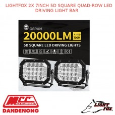 LIGHTFOX 2X 7INCH 5D SQUARE QUAD-ROW LED DRIVING LIGHT BAR