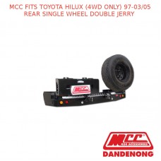 MCC REAR BAR SINGLE WHEEL DOUBLE JERRY FITS TOYOTA HILUX (4WD ONLY) (97-03/05)