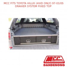 MCC BULLBAR DRAWER SYSTEM FIXED TOP FITS TOYOTA HILUX (4WD ONLY) (1997-03/2005)