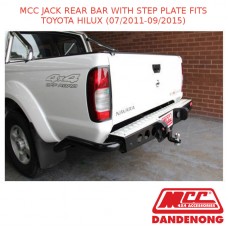 MCC JACK REAR BAR WITH STEP PLATE FITS TOYOTA HILUX (07/2011-09/2015)