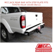 MCC JACK REAR BAR WITH STEP PLATE FITS TOYOTA HILUX (03/05-06/11)