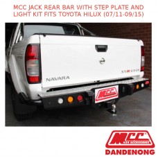 MCC JACK REAR BAR WITH STEP PLATE AND LIGHT KIT FITS TOYOTA HILUX (07/11-09/15)