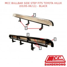 MCC BULLBAR SIDE STEP FITS TOYOTA HILUX (03/05-06/11) - BLACK