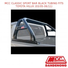 MCC CLASSIC SPORT BAR BLACK TUBING FITS TOYOTA HILUX (03/05-06/11)