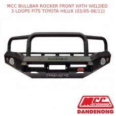 MCC BULLBAR ROCKER FRONT WITH WELDED 3 LOOPS FITS TOYOTA HILUX (03/05-06/11)