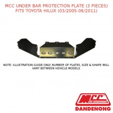 MCC UNDER BAR PROTECTION PLATE (3 PIECES) FITS TOYOTA HILUX (03/2005-06/2011)