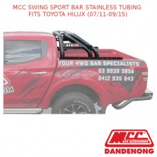 MCC SWING SPORT BAR STAINLESS TUBING FITS TOYOTA HILUX (07/11-09/15)