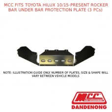 MCC ROCKER BAR UNDER BAR PROTECTION PLATE (3 PCs) FITS TOYOTA HILUX (10/2015-P)