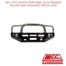 MCC FALCON BAR STAINLESS 3 LOOP FITS TOYOTA FORTUNER WITH FOG LIGHTS (10/15-NOW)