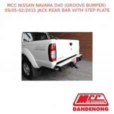 MCC JACKREAR BAR W/STEP PLATE FITS NISSAN NAVARA D40(GROOVE BUMPER)(09/05-02/15)