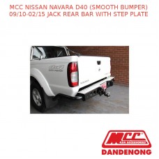 MCC JACKREAR BAR W/STEP PLATE FITS NISSAN NAVARA D40(SMOOTH BUMPER)(09/10-02/15)