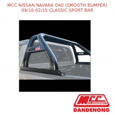 MCC CLASSIC SPORT BAR BLACK TUBING FITS NISSAN NAVARA D40 (SB)(9/10-2/15)