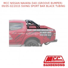 MCC SWING SPORT BAR BLACK TUBING FITS NISSAN NAVARA D40 GROOVE BUMPER 9/05-2/15