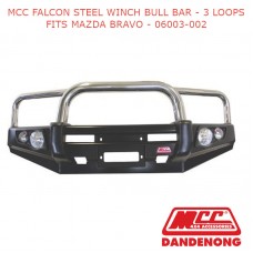 MCC FALCON STEEL WINCH BULL BAR - 3 LOOPS FITS MAZDA BRAVO - 06003-002