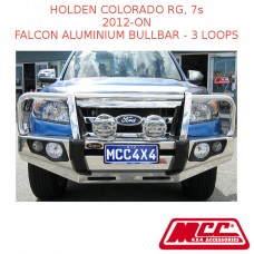 MCC FALCON ALUMINIUM BULL BAR - 3 LOOPS FITS HOLDEN COLORADO RG, 7S