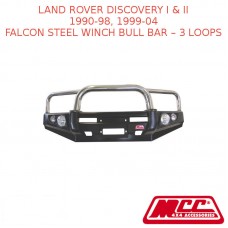 MCC FALCON STEEL WINCH BULL BAR-3 LOOP FITS LAND ROVER DISCOVERY I  II-09001-001