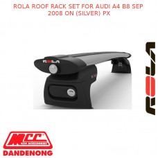 ROLA ROOF RACK SET FOR AUDI A4 B8 SEP 2008 ON (SILVER) PX