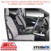 MSA SEAT COVERS FOR TOYOTA LC FRONT BUCKET & 3/4 BENCH INC F/D ARMREST COVER