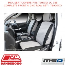 MSA SEAT COVERS FITS TOYOTA LC 78S COMPLETE FRONT & 2ND ROW SET - 78900CO