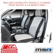 MSA SEAT COVERS FITS TOYOTA LC 79 SERIES FRONT BUCKET & 3/4 BENCH-78903