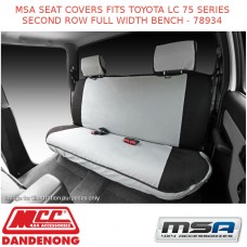 MSA SEAT COVERS FITS TOYOTA LC 75 SERIES SECOND ROW FULL WIDTH BENCH - 78934