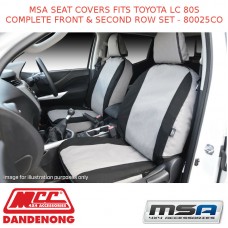 MSA SEAT COVERS FITS TOYOTA LC 80S COMPLETE FRONT & SECOND ROW SET - 80025CO