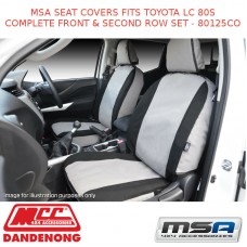 MSA SEAT COVERS FITS TOYOTA LC 80S COMPLETE FRONT & SECOND ROW SET - 80125CO