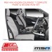 MSA SEAT COVERS FITS HOLDEN COLORADO 7 COMPLETE FRONT & SECOND ROW SET - CO674CO