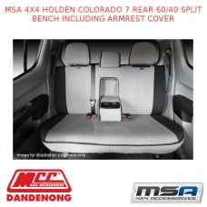 MSA SEAT COVERS FITS HOLDEN COLORADO 7 REAR 60/40 SPLIT BENCH ARMREST COVER