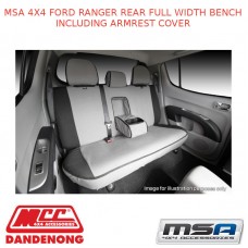 MSA SEAT COVERS FITS FORD RANGER REAR FULL WIDTH BENCH INC ARMREST - FRT507-FR