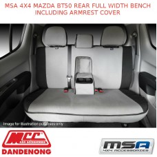 MSA SEAT COVERS FITS MAZDA BT50 REAR FULL WIDTH BENCH INCLUDING ARMREST COVER