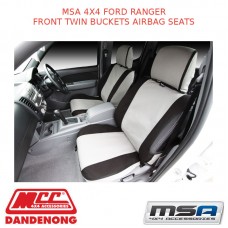 MSA SEAT COVERS FITS FORD RANGER FRONT TWIN BUCKETS AIRBAG SEATS - FRT511-FR