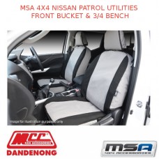 MSA SEAT COVERS FITS NISSAN PATROL UTILITIES FRONT BUCKET & 3/4 BENCH - GQ12
