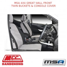 MSA SEAT COVERS FITS GREAT WALL FRONT TWIN BUCKETS & CONSOLE COVER