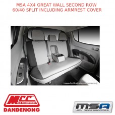 MSA SEAT COVERS FITS GREAT WALL SECOND ROW 60/40 SPLIT ARMREST COVER - GWX04