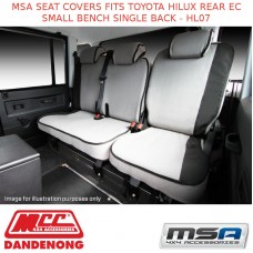MSA SEAT COVERS FITS TOYOTA HILUX REAR EC SMALL BENCH SINGLE BACK - HL07