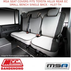 MSA SEAT COVERS FITS TOYOTA HILUX REAR EC SMALL BENCH SINGLE BACK - HL07-TH