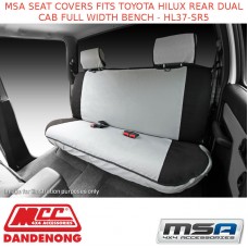 MSA SEAT COVERS FITS TOYOTA HILUX REAR DUAL CAB FULL WIDTH BENCH - HL37-SR5