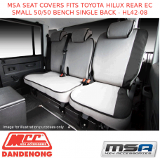 MSA SEAT COVERS FITS TOYOTA HILUX REAR EC SMALL 50/50 BENCH SINGLE BACK - HL42-08