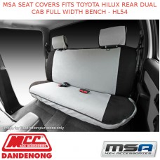 MSA SEAT COVERS FITS TOYOTA HILUX REAR DUAL CAB FULL WIDTH BENCH - HL54
