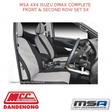MSA SEAT COVERS FITS ISUZU DMAX COMPLETE FRONT & SECOND ROW SET SX - ID024CO