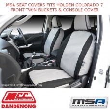 MSA SEAT COVERS FITS HOLDEN COLORADO 7 FRONT TWIN BUCKETS & CONSOLE COVER