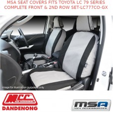 MSA SEAT COVERS FITS TOYOTA LC 79 SERIES COMPLETE FRONT & 2ND ROW SET-LC777CO-GX